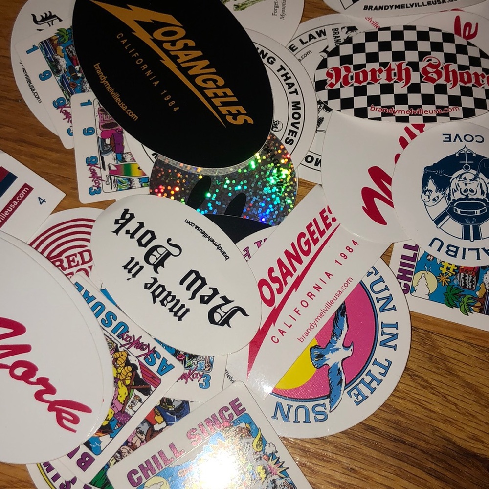HUGE LOT OF BRANDY STICKERS